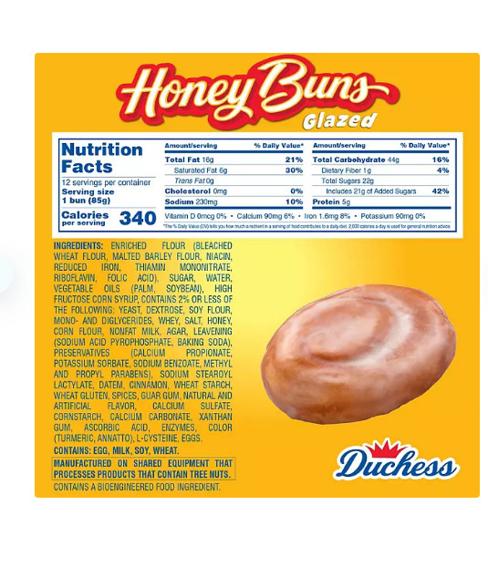Duchess Honey Buns (3oz / 12pk) (2.Pack)