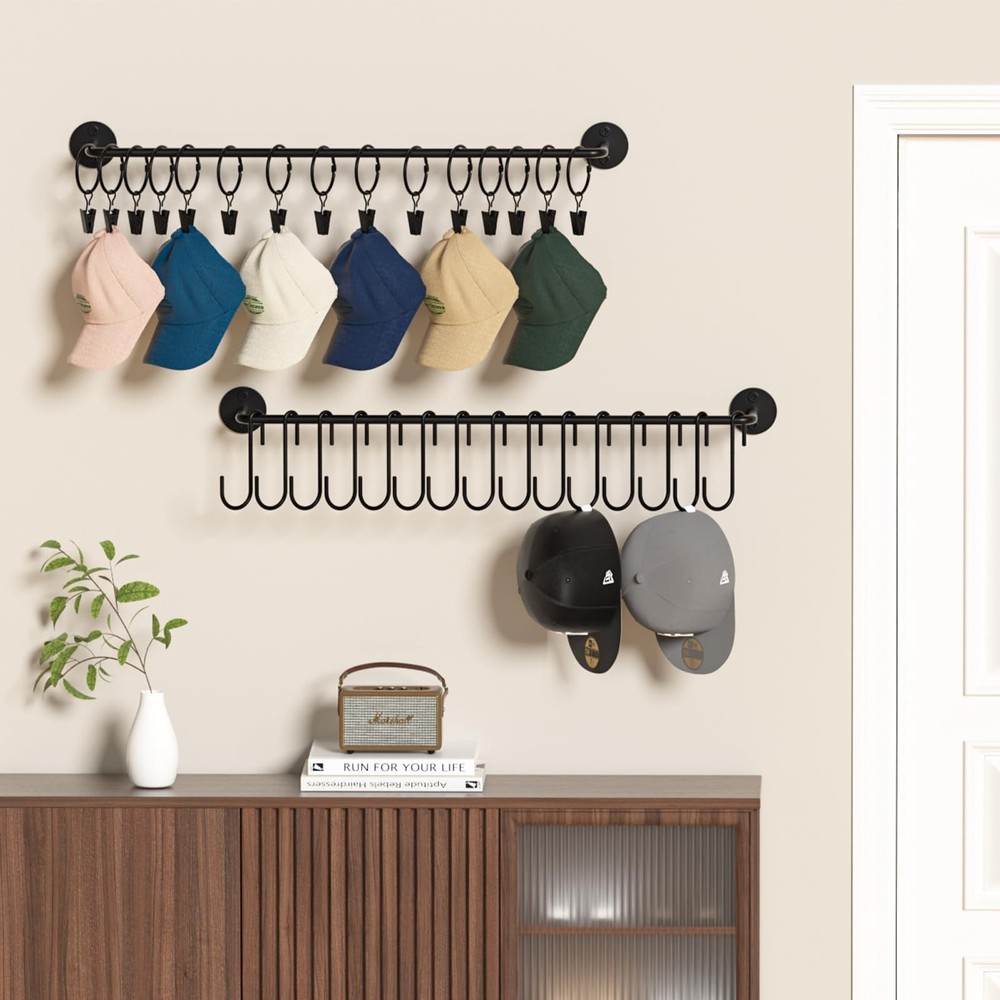 3 Pack Wall Mounted Cap Storage Organizer Baseball Hat Racks Display Holders ...