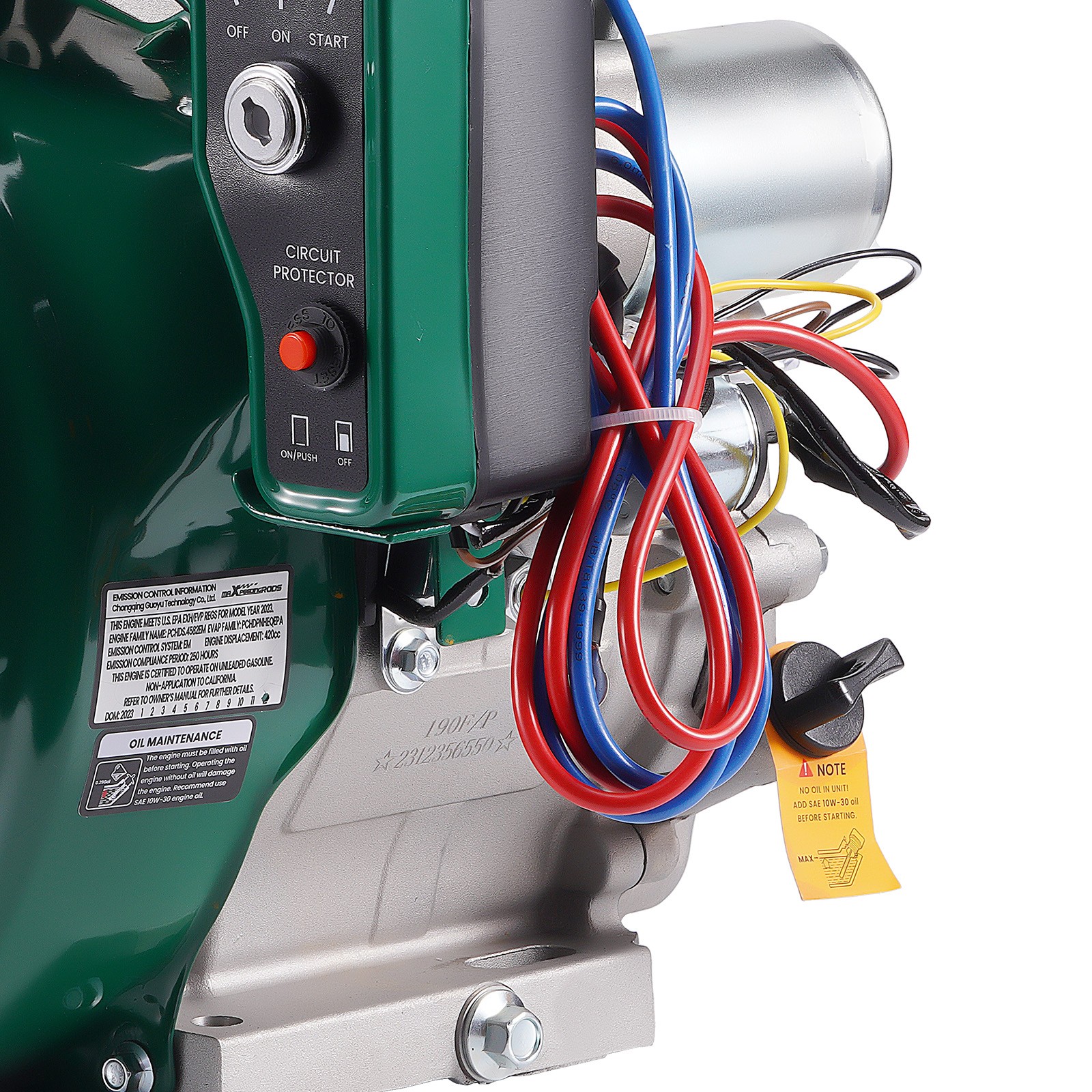 Engine OHV Horizontal Gas Engine Motor 420cc 15HP Electric Start Water Pumps