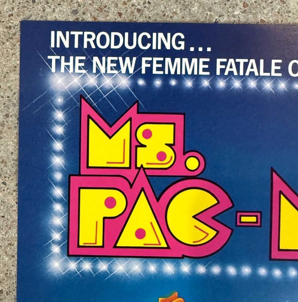 Ms. Pac-Man Original Arcade Flyer | 1981 Midway | Excellent Condition