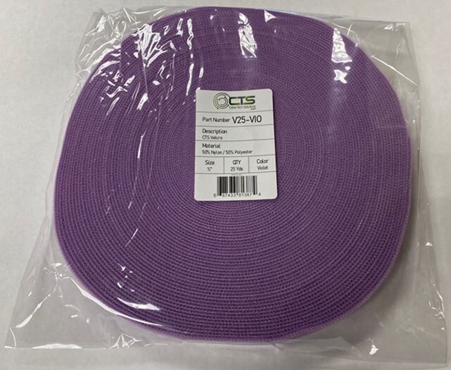 Violet hook & loop double sided self gripping 3/4" and 25 yards