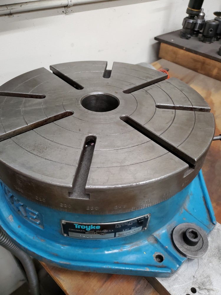 TROYKE 12" PRECISION HORIZONTAL ROTARY TABLE R-12