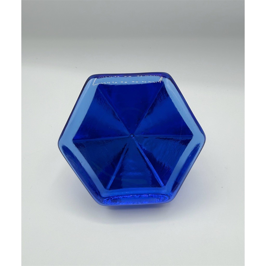 Cobalt Blue Ship Deck Prism Glass Hexagon Nautical Sailing Decor