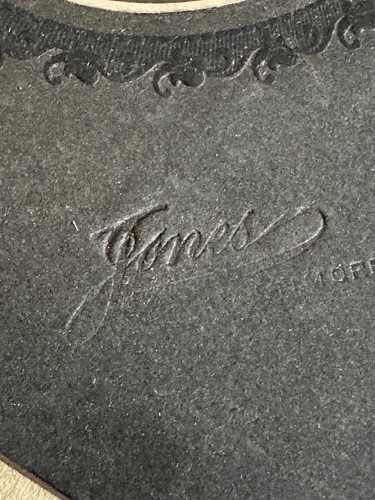 1890s African American Woman Portrait Photograph Embroidered Frame Jones Studio