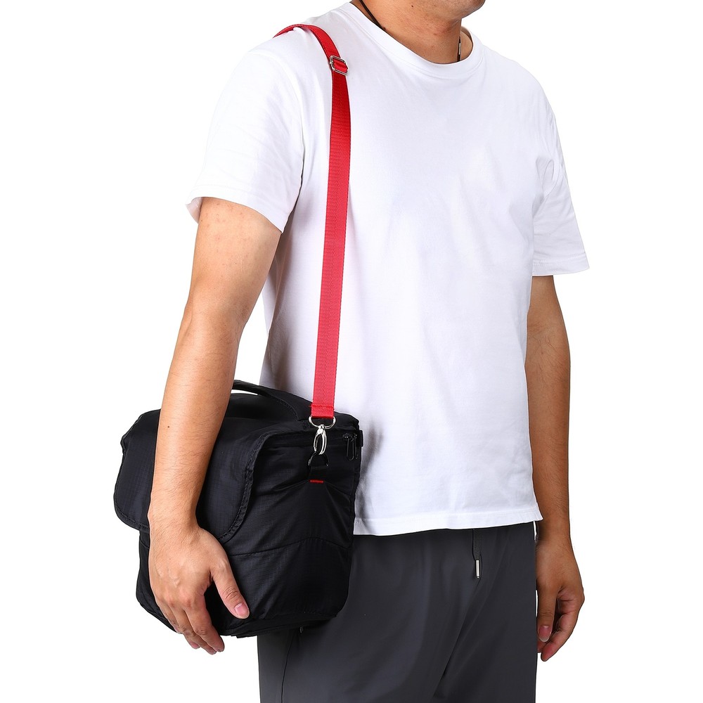 59" Shoulder Strap, 0.98" Width Adjustable Strap with Swivel Hooks, Black