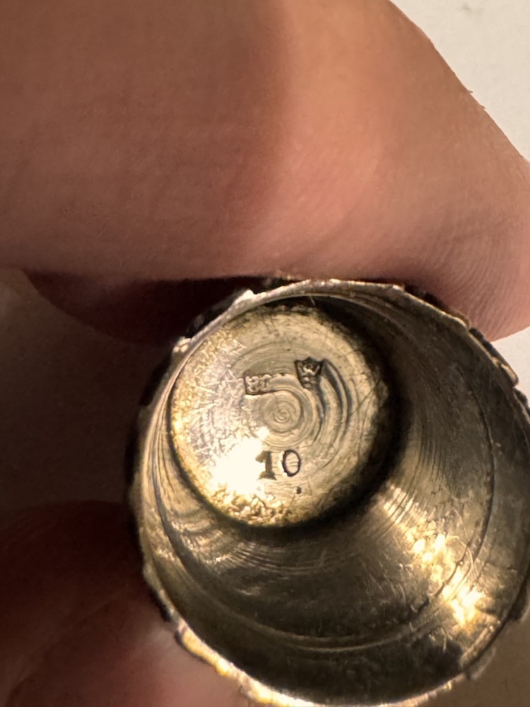 Antique rare royal silver thimble
