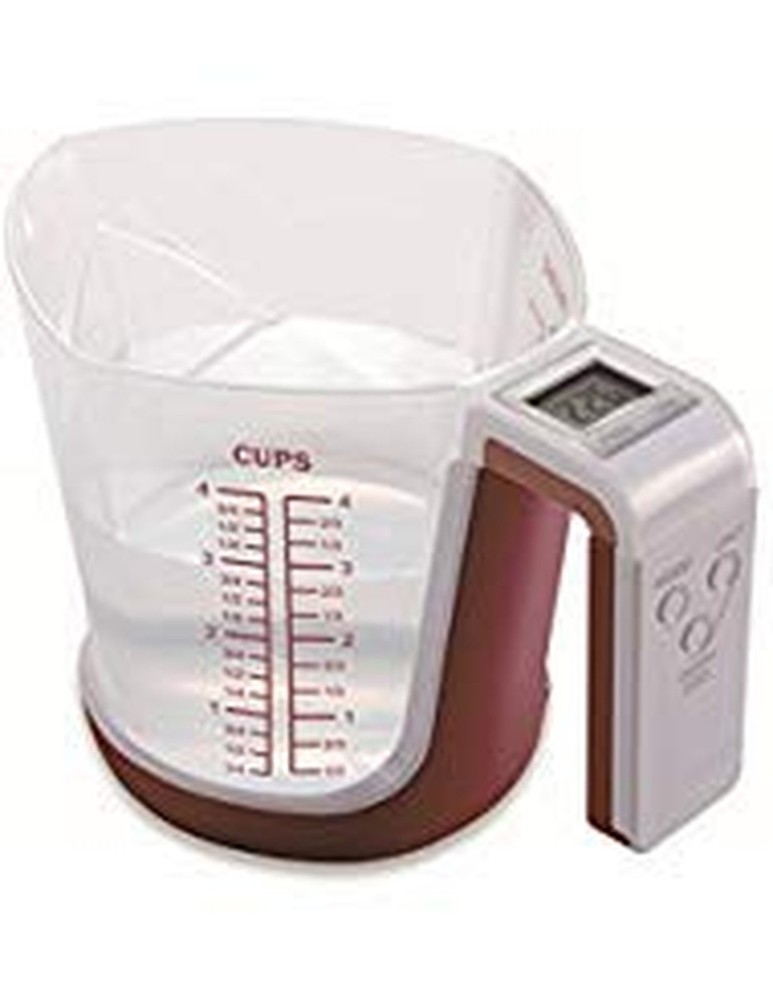 Digital Kitchen Scale and Measuring Cup Red