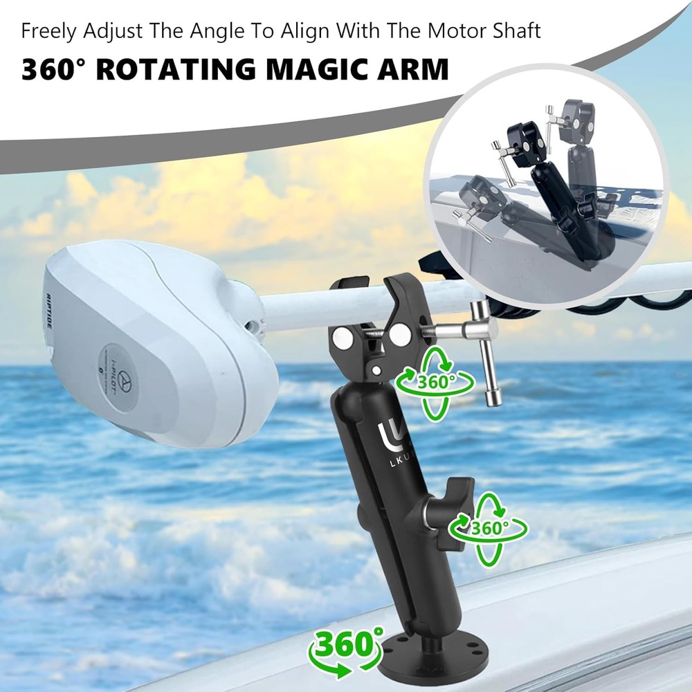Trolling Motor Stabilizer Mount Support Bracket, Anti-Vibration Adjustable for K