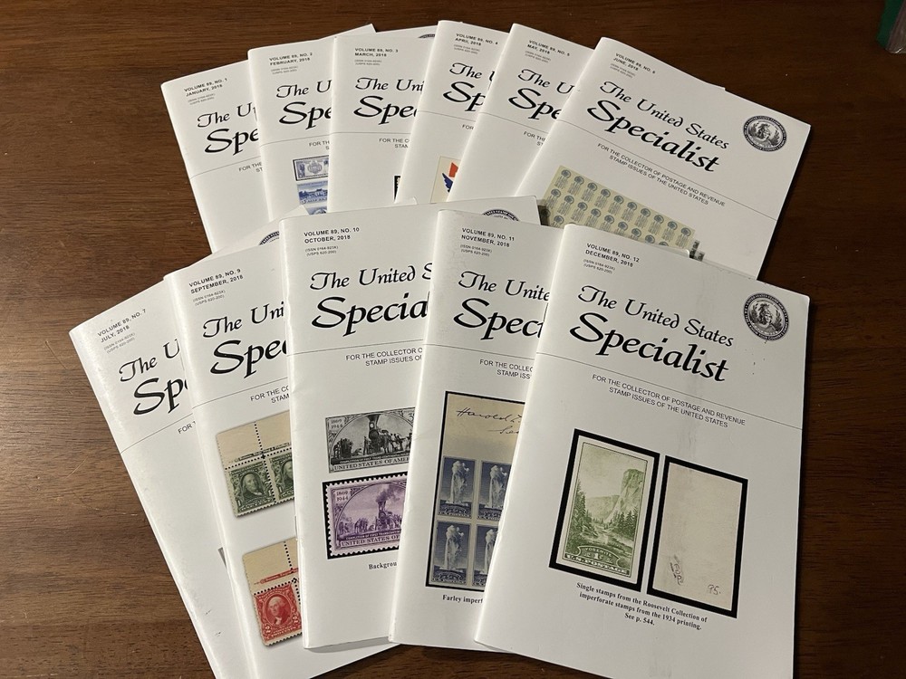 THE UNITED STATES SPECIALIST - VOL. 89. Missing Volume 8.  2018