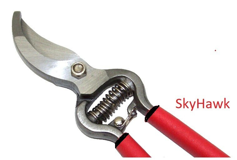 8" Curved Bypass Garden Pruner Pruning Shears Secateurs Trimmer Solid Metal Tool