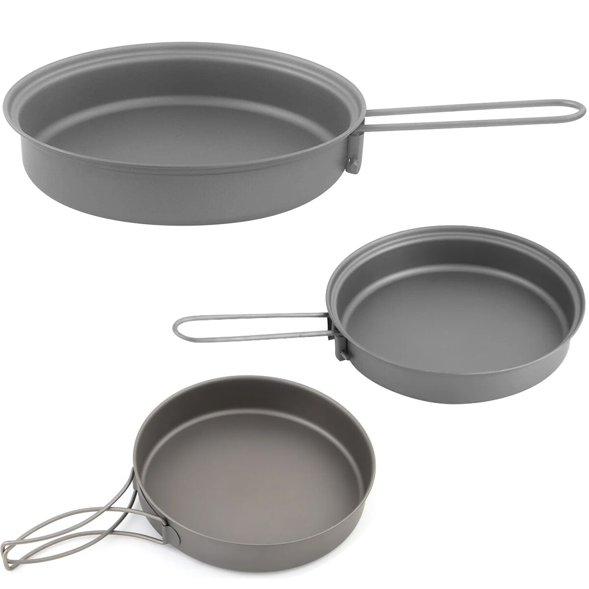 TOAKS Lightweight Titanium Frying Pan with Foldable Handle - Outdoor Camping