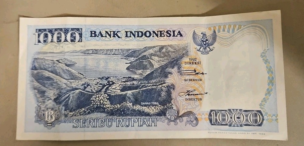 1992 Indonesia 1000 Rupiah Note