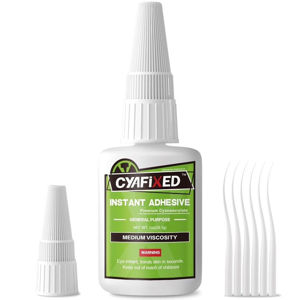 Precision Medium Super Glue - Waterproof CA Glue with Microtip for Crafts & R...