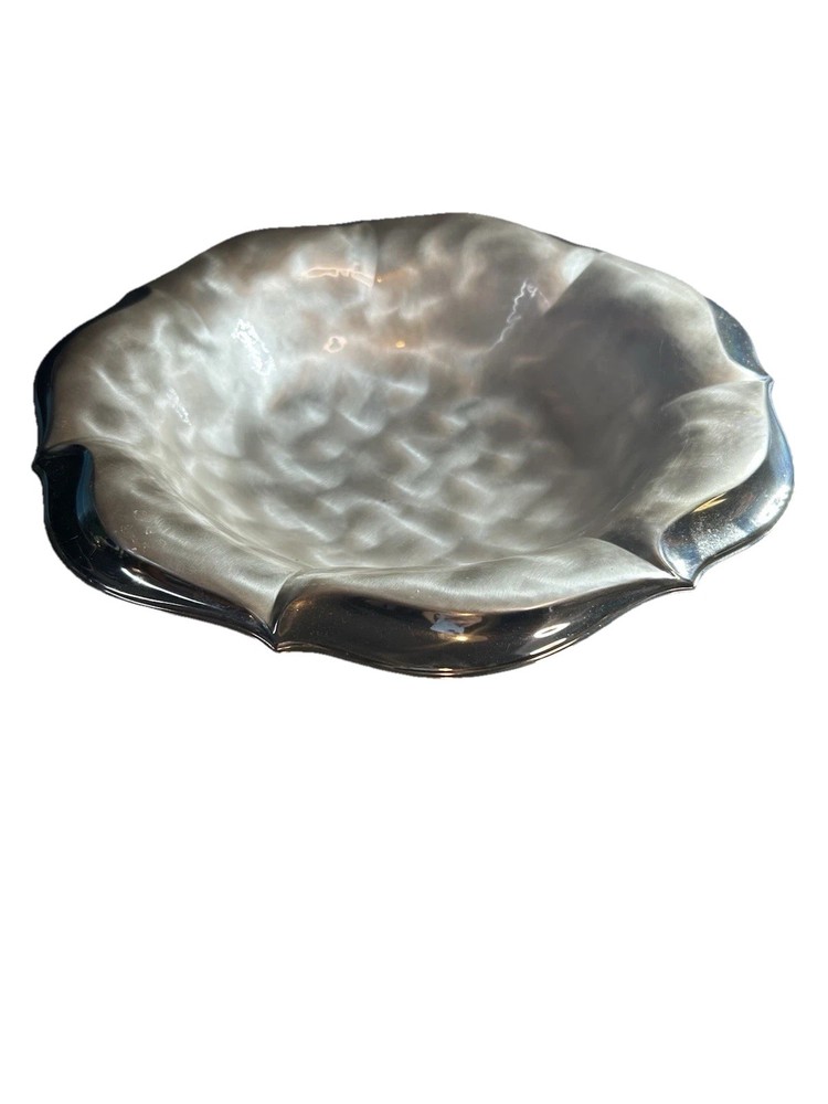 Vtg 70's WMF IKORA Flower Shaped Silver Plated Footed Serving Bowl