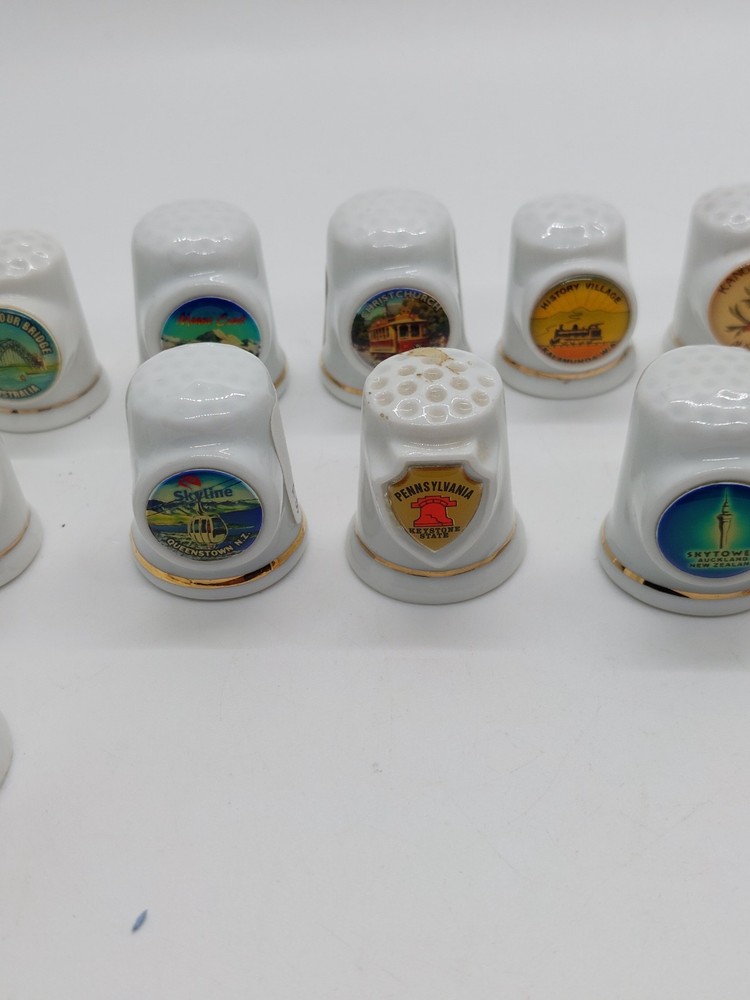 Vintage bundle of large unusual thimbles