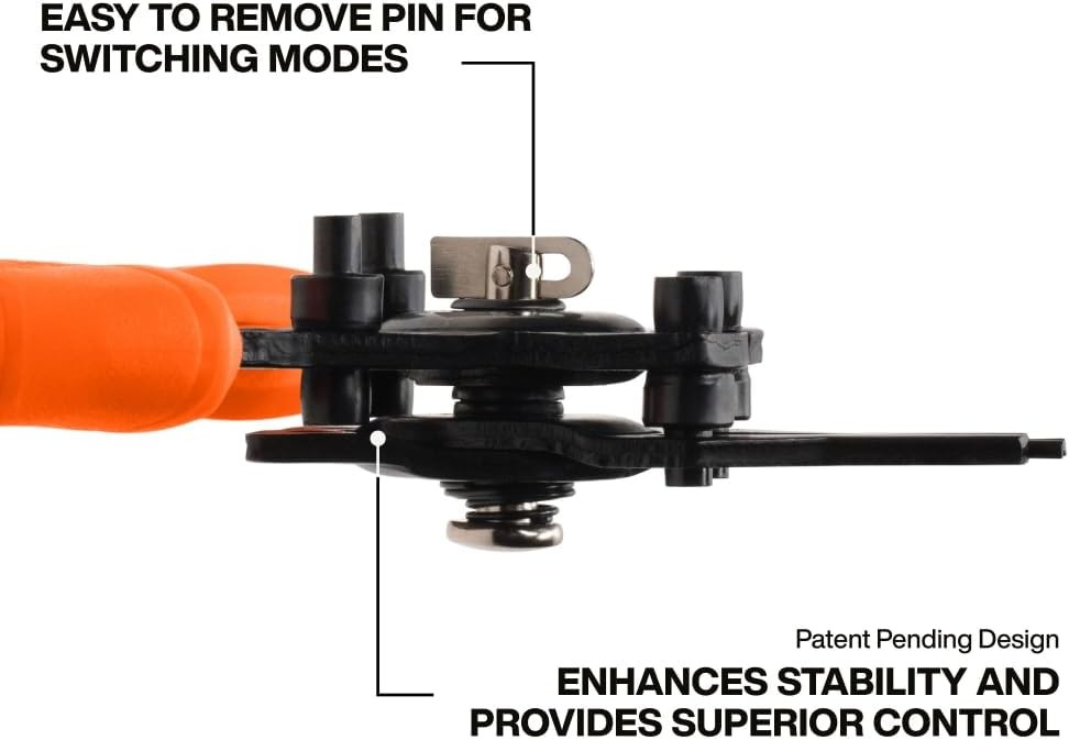 Klein Tools 73066 Convertible Snap Ring Pliers Set, 6-in-1 Internal External Cli