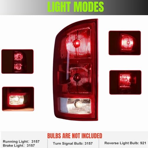 Tail Lights Compatible With 2002 2003 2004 2005 2006 Driver Side+Passenger Side