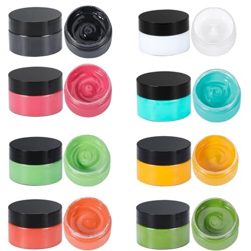 8 Jars Chalk Paste Paint Set, Silk Screen 8 Pcs Chalk Paste Starter Set