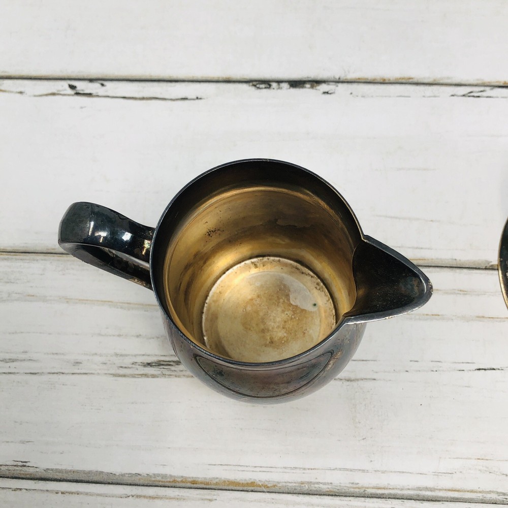 Poole Silver Co Silverplate 527 Tea Sugar Creamer Serving Set
