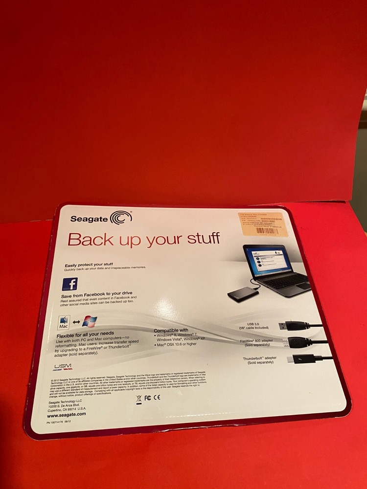 Seagate Backup Plus 1TB Portable HDD