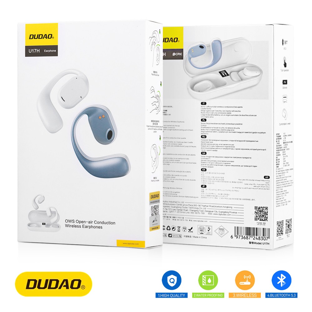 DUDAO U17H Bluetooth Earphone Earbuds & Charging Case Clip-On Headphones