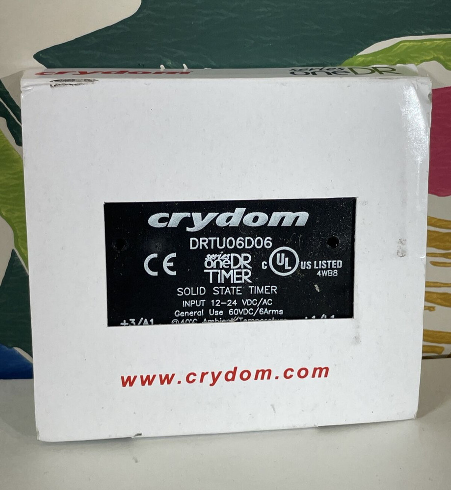 Sensata Crydom Solid State Timer Delay Relay DIN Rail DRTU06D06 12-24 VDC/AC