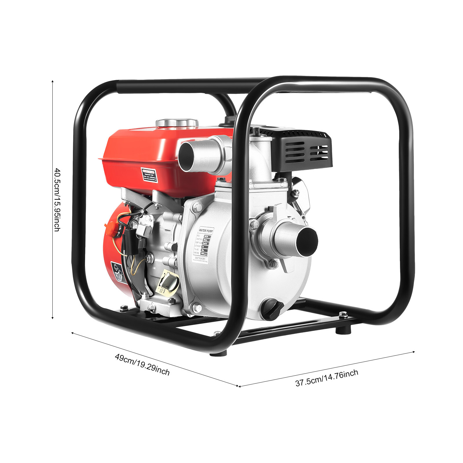 7.5 HP 2" Portable Gas-Powered Semi-Trash Water Pump Gasoline Water Pump 212CC