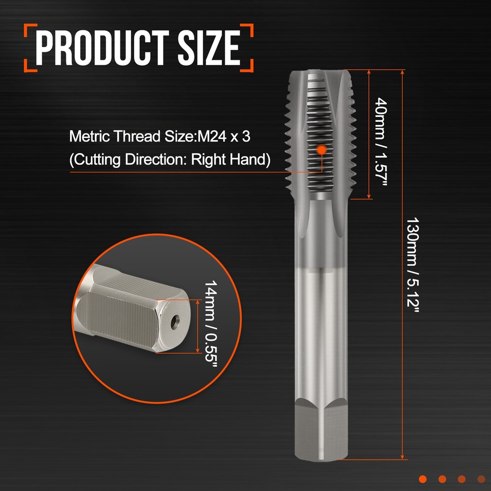 M24x3 Spiral Point Plug Threading Tap TICN Screw Tapping