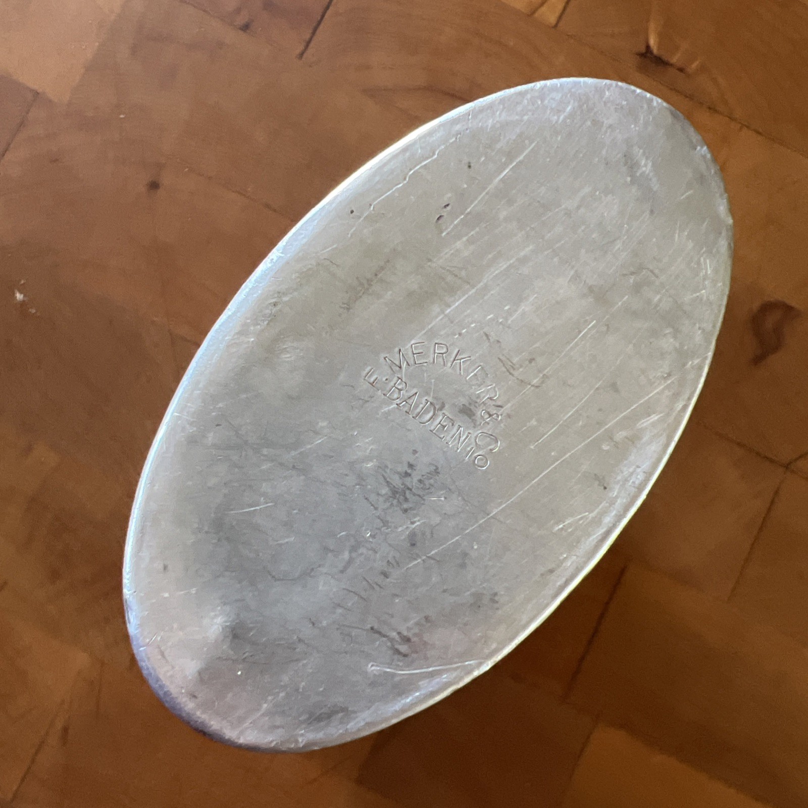 WW1 Era (1916) Enameled Swiss Army Canteen, F. Merker & Co. Baden