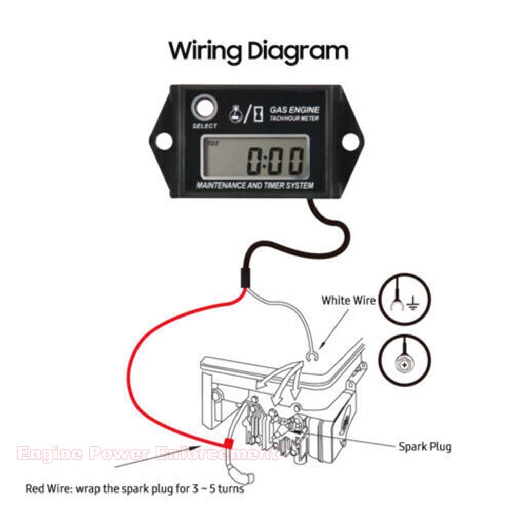 New Tiny Tach Digital Mini Hour Meter Tachometer Job Timer Adjustable Resettable