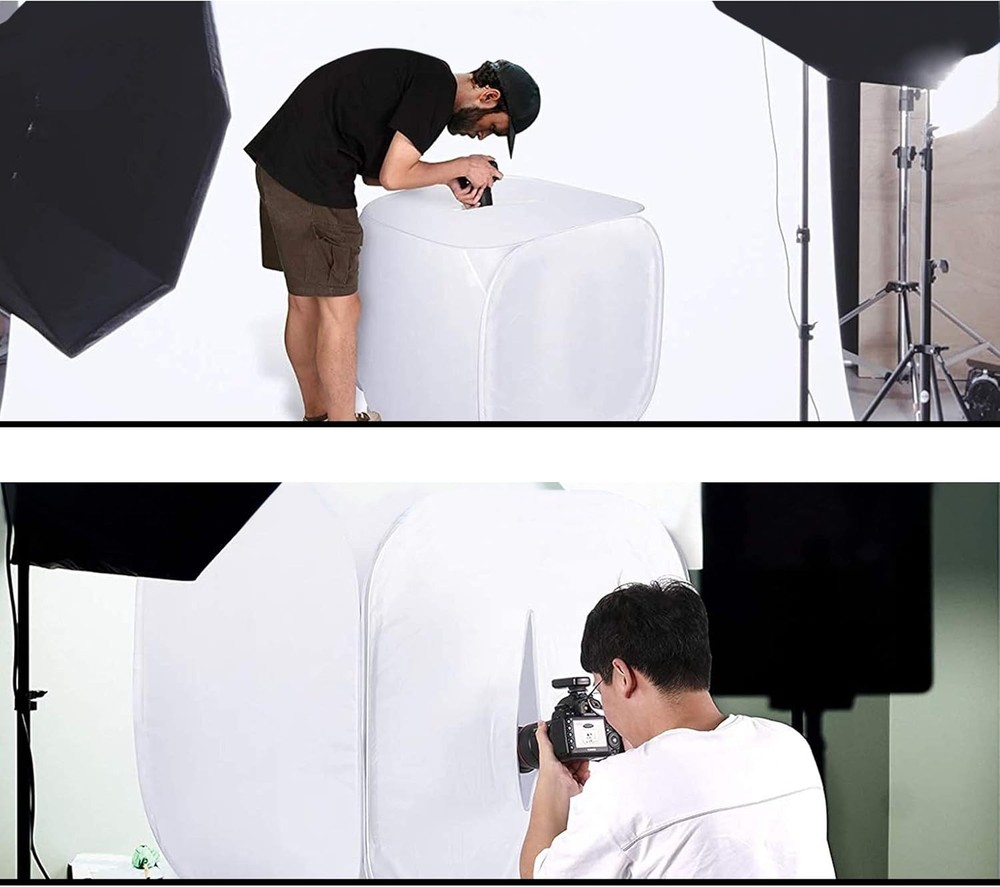 24" Portable Photo Studio Light Box Cube with 4 Backdrops All Devices