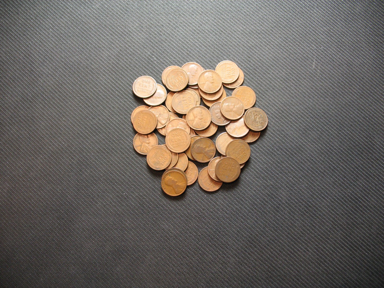 ONE SHOTGUN ROLL (50) INDIAN HEAD CENT & TEEN WHEAT PENNY 1858-1919 OLD COIN LOT