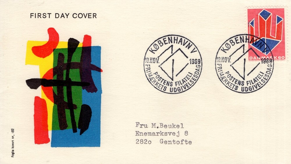 DENMARK  1969 Abstract Design   FDC19676
