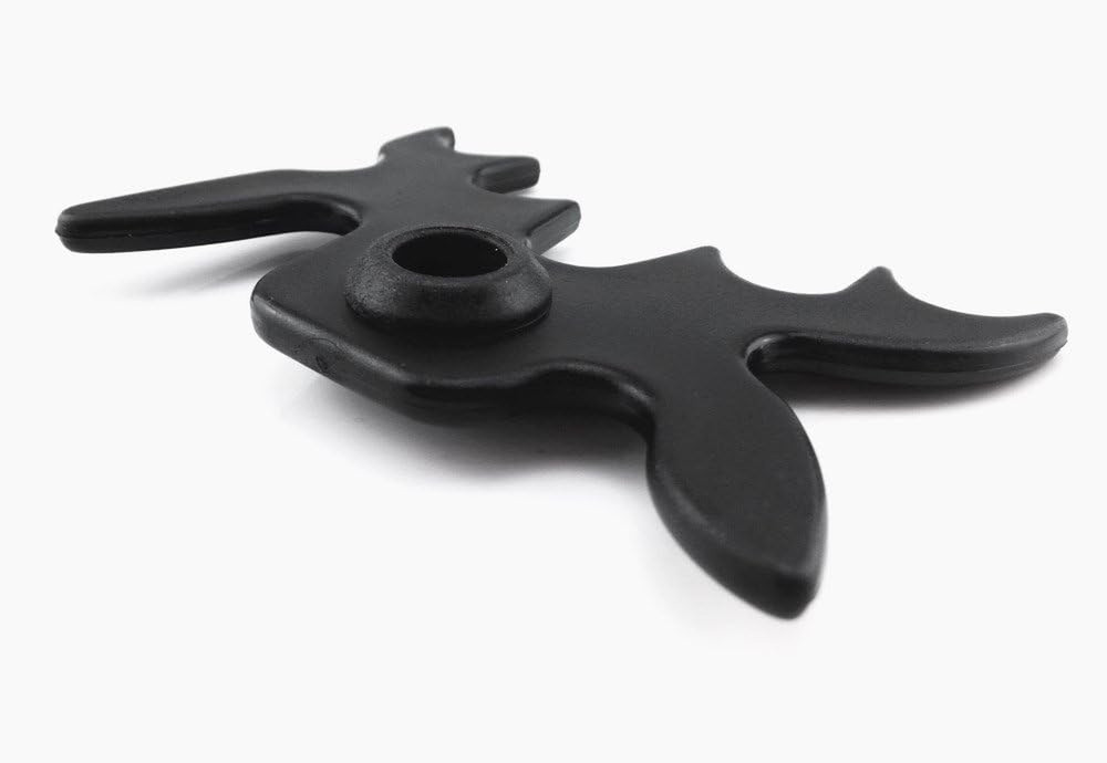 2Pcs Black Plastic Moosehead Pool Billiard Cue Bridge Head