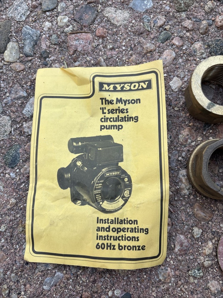 Myson L Series Circulating Pump Made In The Uk.