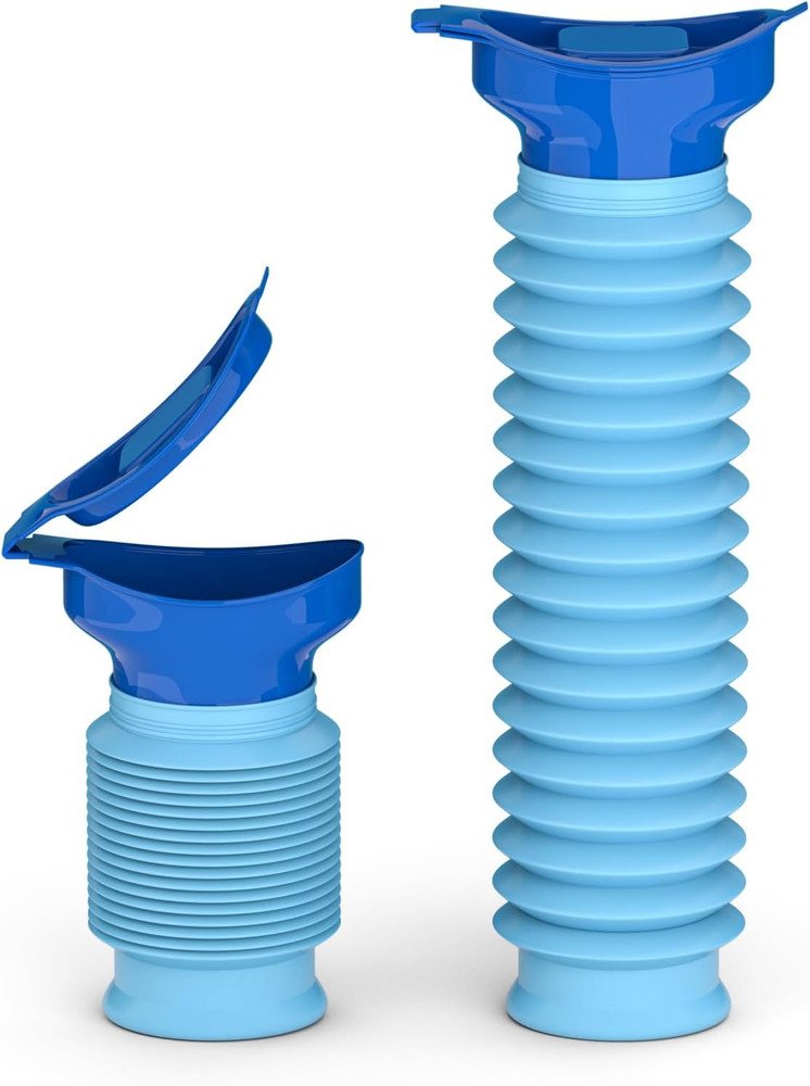 Pee Bottles for Men, Collapsible Emergency Urinal with Disposable Replacement...