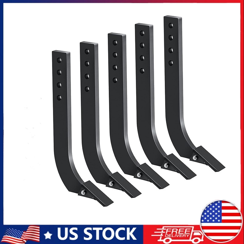 5 PCS Box Blade Shank for Tractor 18" Ripper Shanks Scarifier Tooth with 4 Holes