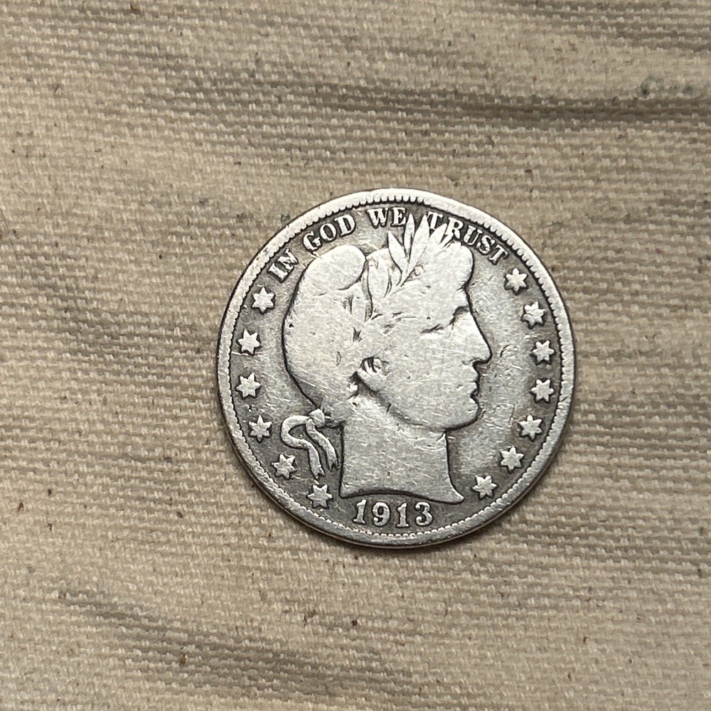 1913 Barber Silver Half Dollar VG ZM