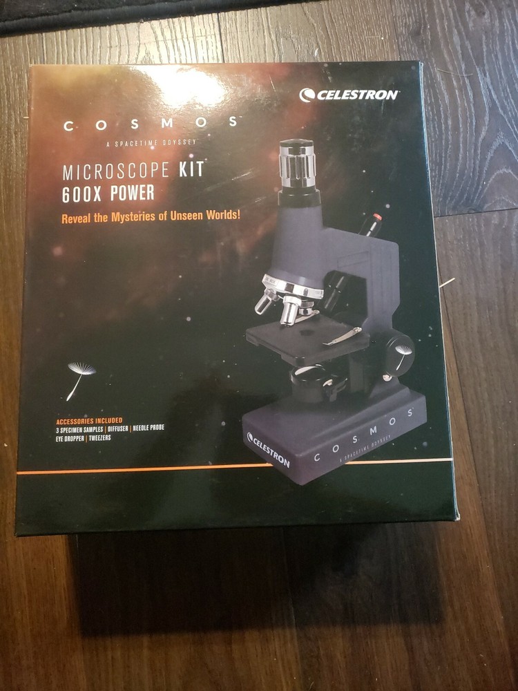 Celestron Cosmos Microscope Kit 600x Power - opened box never used