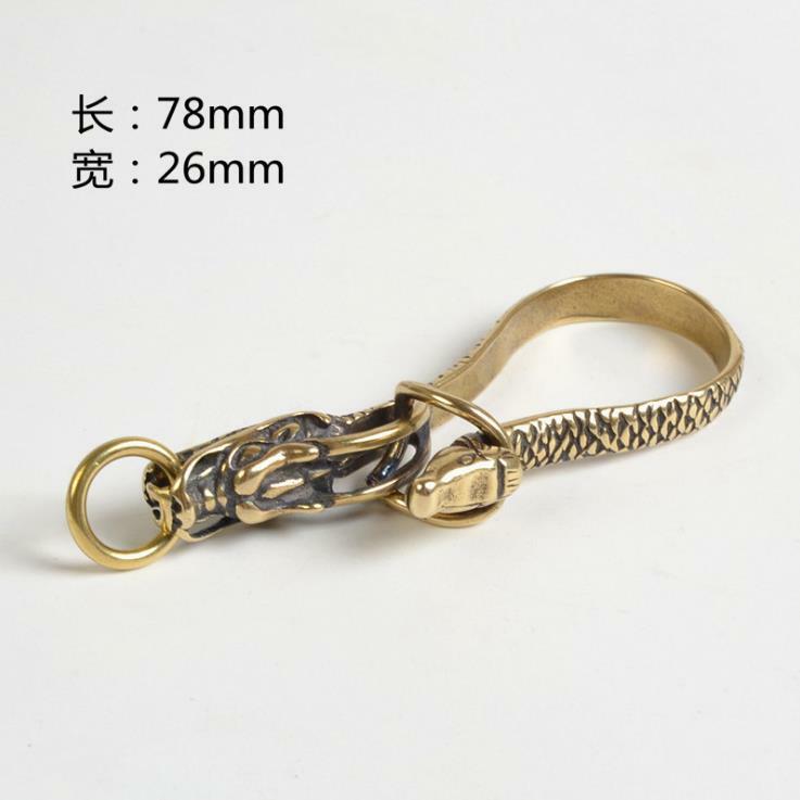 Solid Brass Dragon Keychains Hook Dragon Key Holder Key Clip Key Chain