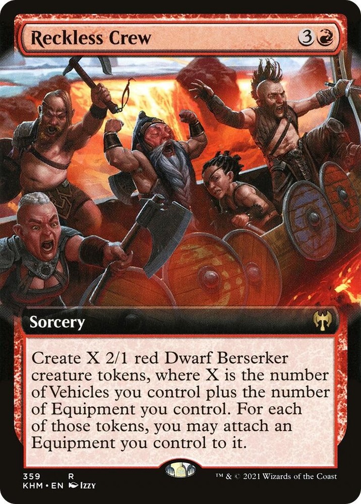 Reckless Crew (Extended Art) Kaldheim 359 MTG NM