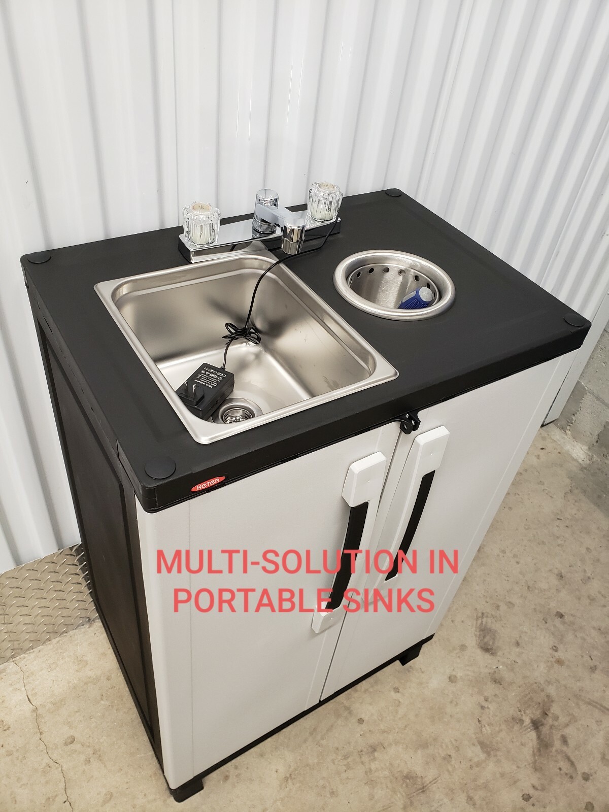 Portable sink mobile Handwash Self contained AND Ice Cream Dipper Well 6" 110V