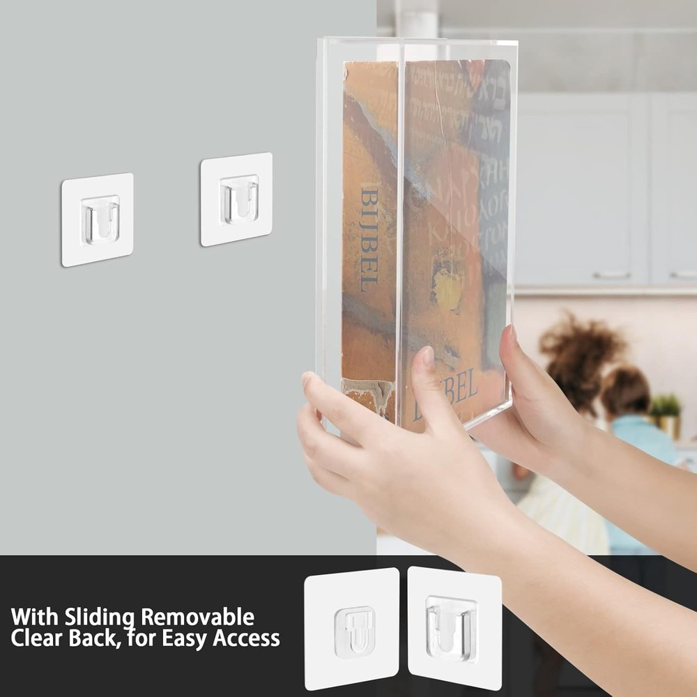 Clear Display Case for Bible, Acrylic Wall Mount Vertical & Horizontal Displa...