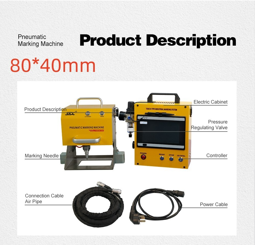 US Demo Pneumatic Dot Peen Marking Machine for Vin Code Chassis Number Printer