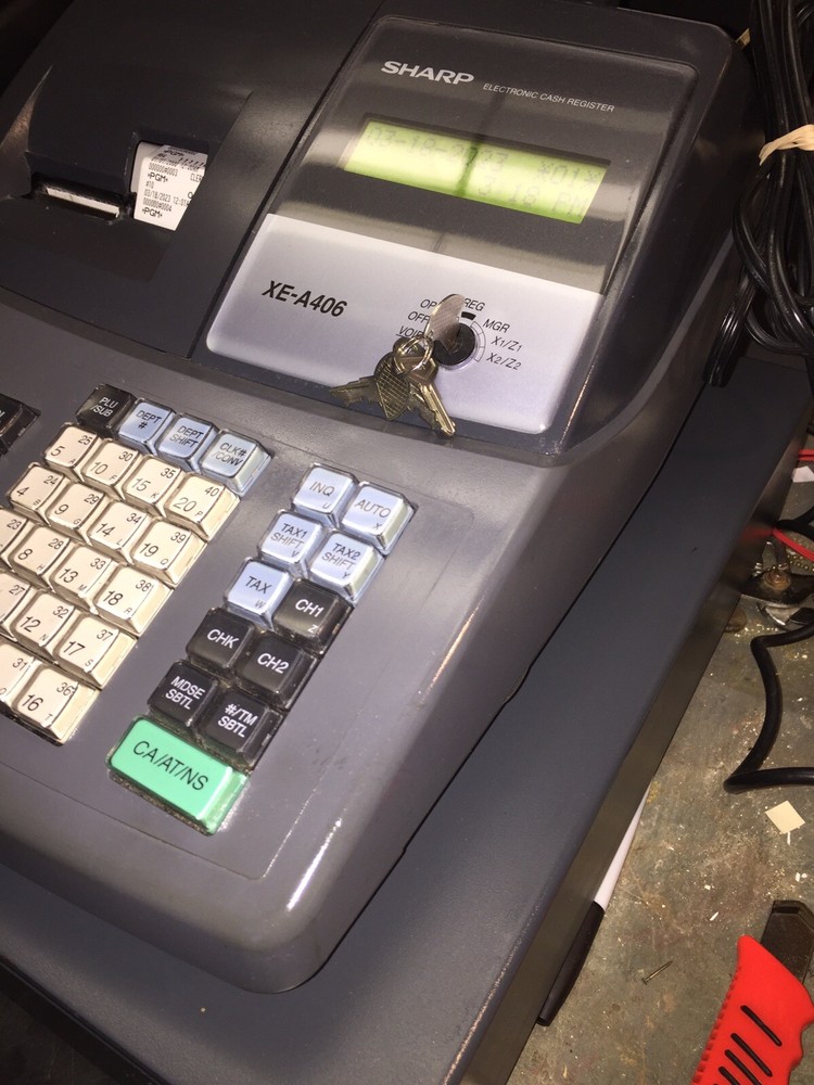 Sharp XE-A42S Cash Register Dual Printer! Great Conv Store! Includes Programming