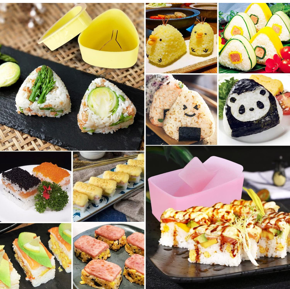 Onigiri Mold 3 Pack Musubi Press Maker Triangle Rice Ball Mold Maker