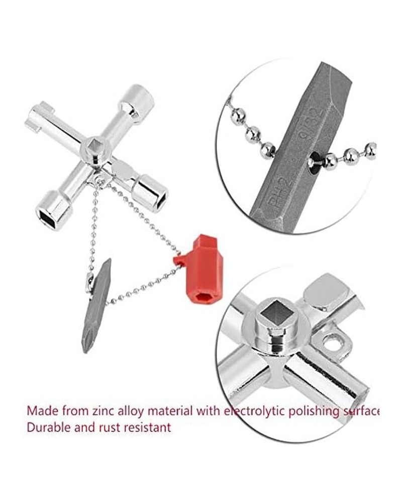4 in 1 Universal Utilities Key Multi-Functional Universal Cross Key with Bit ...