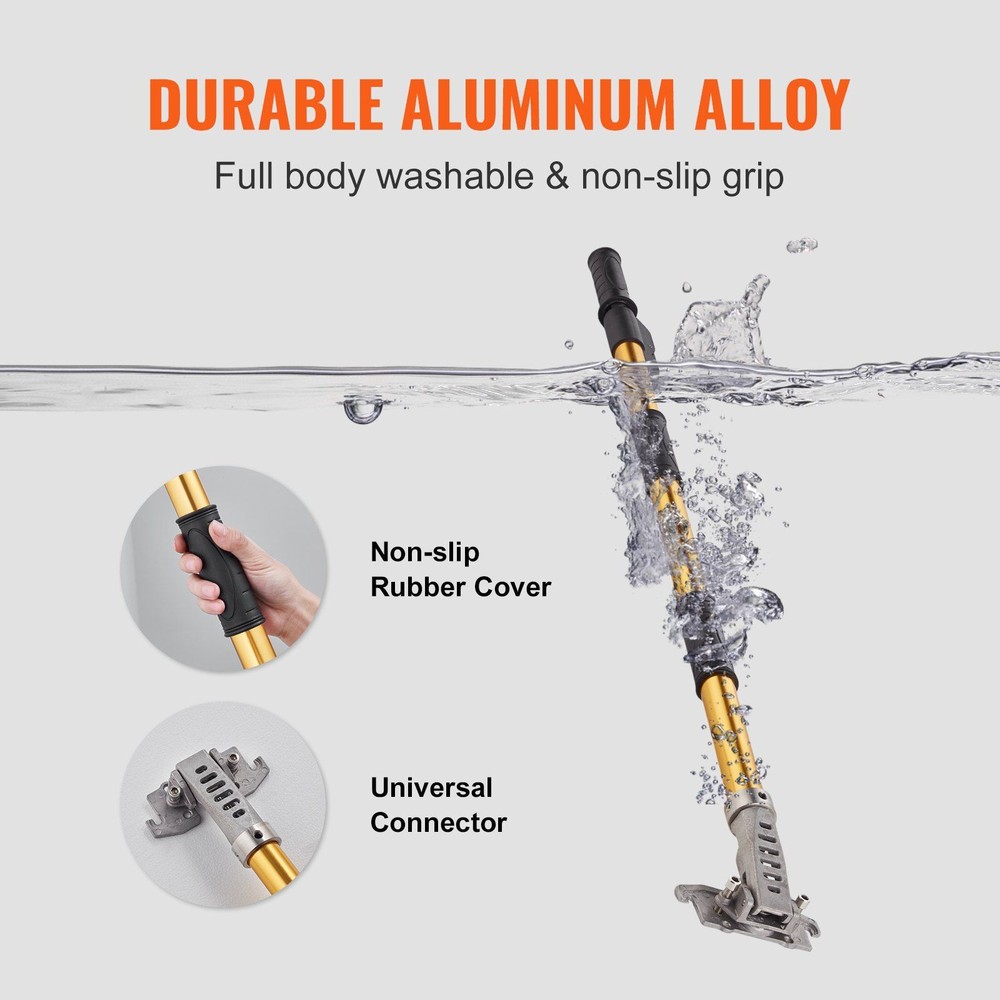 Drywall Flat Box Handle 40''-64''Anodized Aluminum Flat Extension Handle