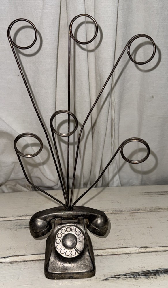 Godinger Silver Art Vtg Phone Card Holder Picture Holder (6) Desk, Office Art