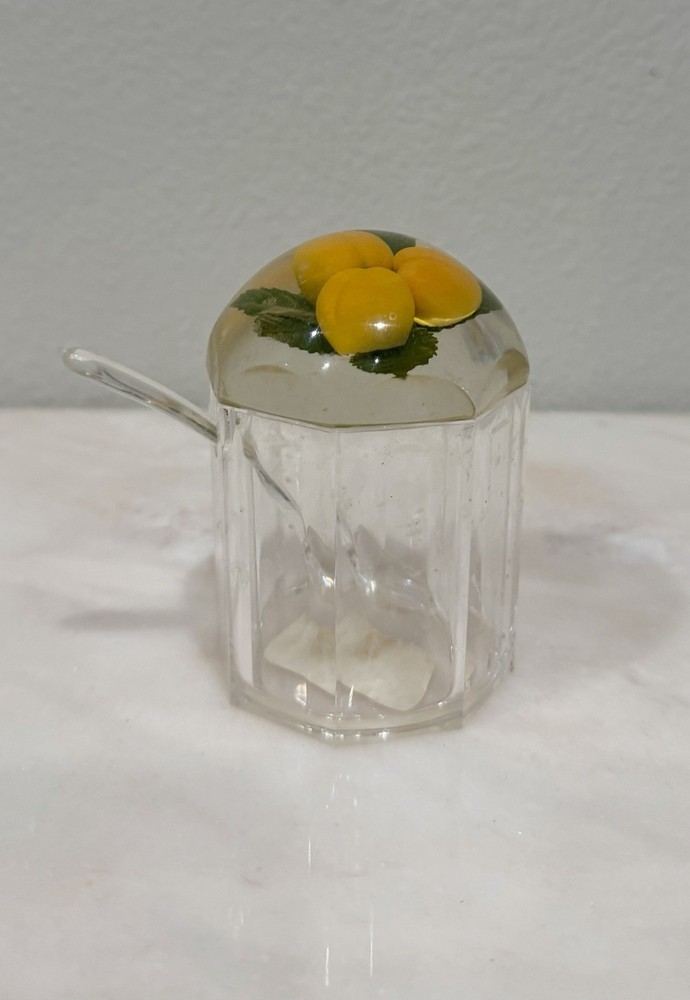 Vtg Perspex Preserve Serving plastic pot